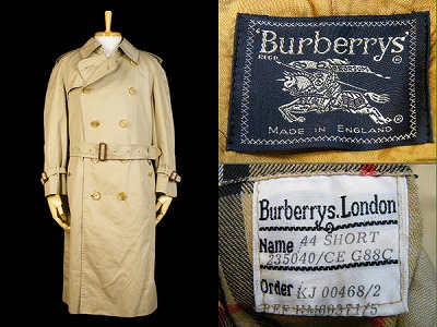 バーバリー BURBERRY イギリス製 トレンチコート 買取査定