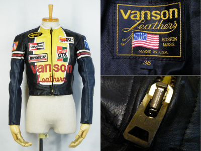 バンソン VANSON スター ライダースジャケット ブラック×イエロー 買取査定