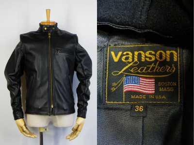 バンソン Vanson B ライダースジャケット シングル サイズ36 買取査定