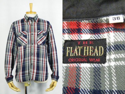 フラットヘッド THE FLAT HEAD ヘビーネルシャツ チェック 買取査定