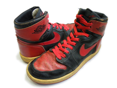 80’s NIKE ナイキ AIR JORDAN1 エアジョーダン1 黒赤 買取査定