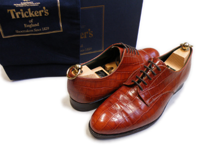 トリッカーズ Tricker’s M7063 レザーシューズ 型押し 箱付 買取査定