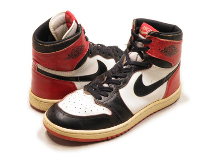 85年製 NIKE AIR JORDAN 1 ナイキ エアジョーダン1 白赤 オリジナル 買取査定