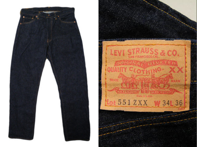 LEVIS リーバイス 551ZXX 555 ワンウォッシュ 極上 米国製 買取査定