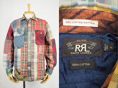 RRL RalphLauren ダブルアールエル パッチワークシャツジャケット 良好 買取査定