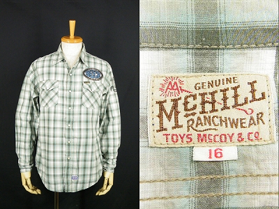 TOYS McCOY 13SS トイズマッコイ FELIX ウエスタン チェックシャツ 買取査定