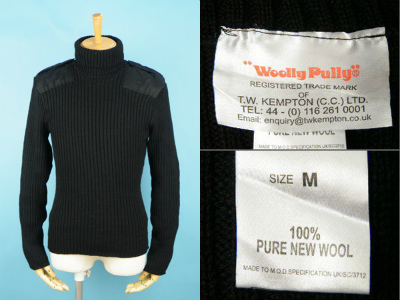 Woolly Pully ウーリープーリー タートルネック コマンドセーター ブラック 買取査定