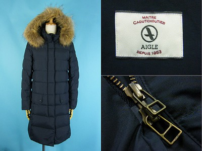 AIGLE エーグル 8604-57406 ロングダウンコート ファー付 買取・査定